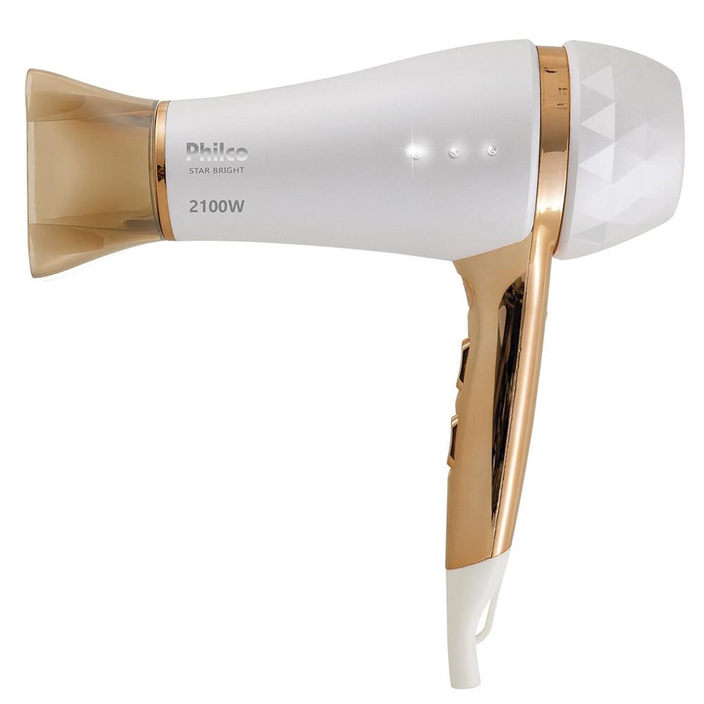 Secador de Cabelos Philco Star Bright PSC10 Motor DC Profissional 2100W - Branco