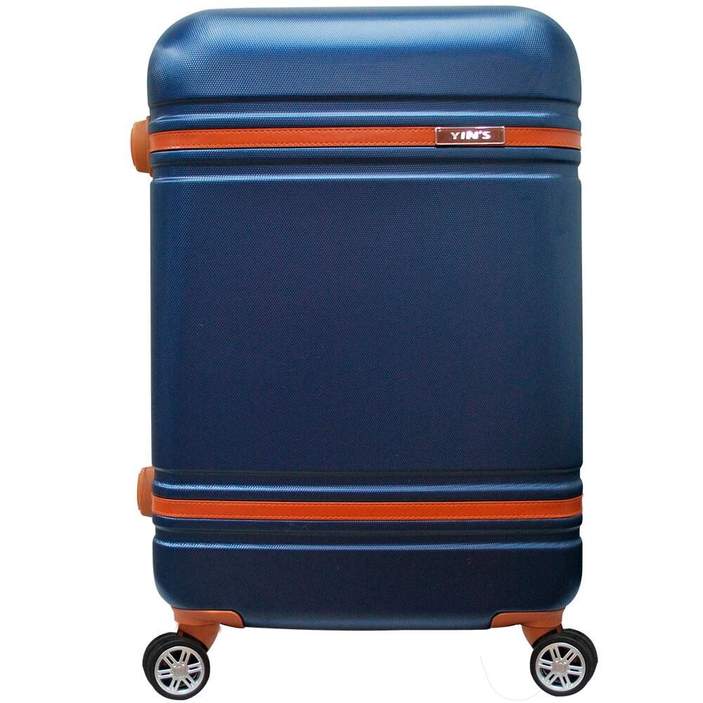 Mala de Bordo Yins Brasil YS21068A-PP com Rodas Giro 360° em ABS - Azul
