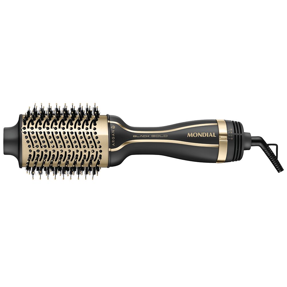Escova Secadora Mondial Black Gold Argan ES-15 1300W Bivolt - Preta