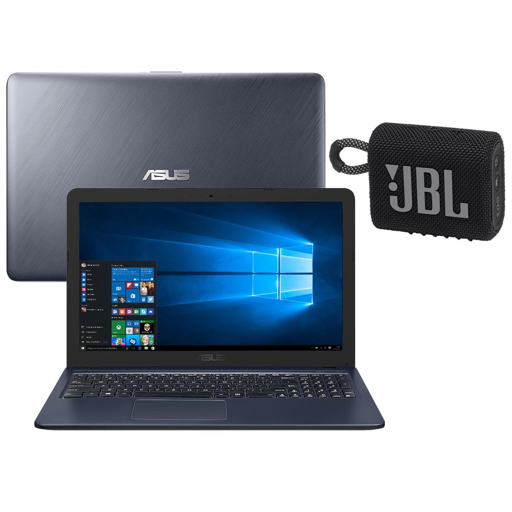 Notebook Asus Core i5-6200U 8GB 1TB Tela 15.6” Windows 10 X543UA-GQ3154T + Caixa de Som Portátil JBL Go 3 Preto