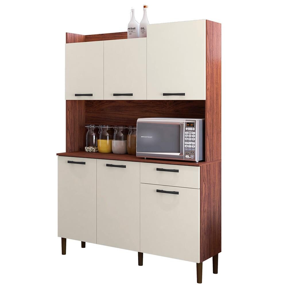 Cozinha Compacta Kit's Paraná Florence com 6 Portas e 1 Gaveta