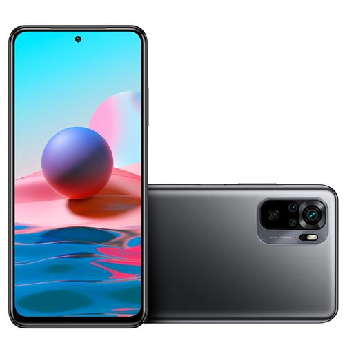 Menor preço em Smartphone Xiaomi Redmi Note 10 Cinza 128GB, 4GB RAM, Tela de 6.43”, Câmera Traseira Quádrupla, Android 11 e Processador Octa Core