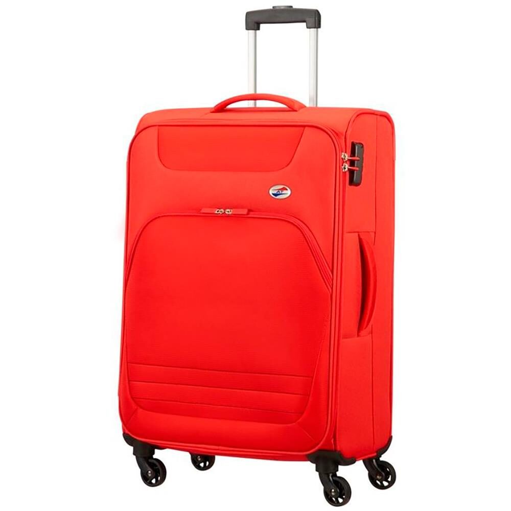 Mala de Viagem Média American Tourister Bonsay com Rodas Giro 360° em Poliéster - Vermelha Mala de Viagem Média American Tourister Bonsay com Rodas Gi