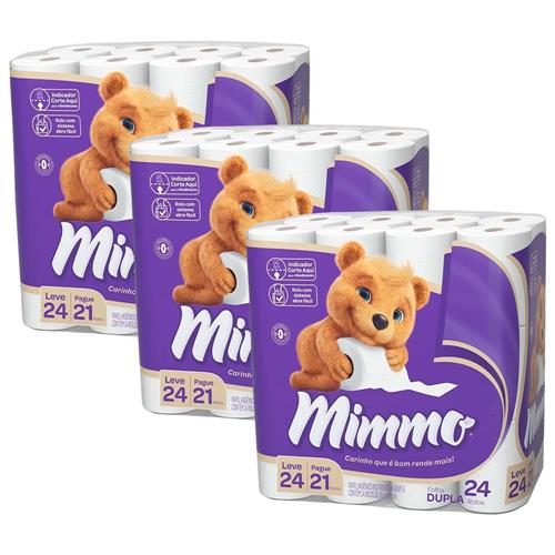 Papel Higiênico Mimmo Folha Dupla de 30 metros - 72 unidades é boa?