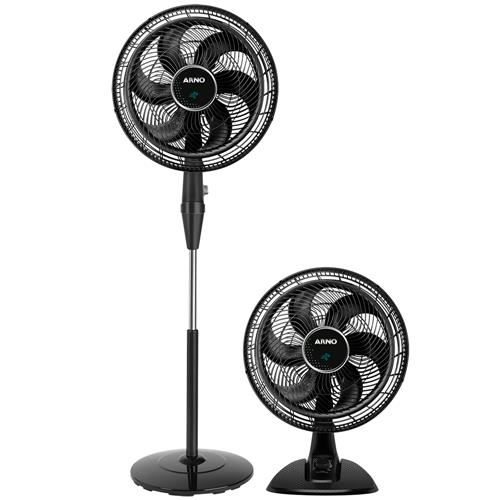 Menor preço em Ventilador de Coluna e Mesa 40cm Arno Ultra Silence Force 2 em 1 Desmontável VDM2 6 Pás 3 Velocidades Preto