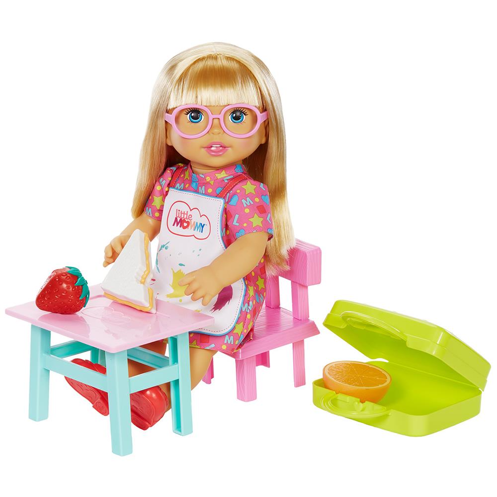 Boneca Little Mommy Primeiro Dia de Aula GTK66 Mattel - 37 cm
