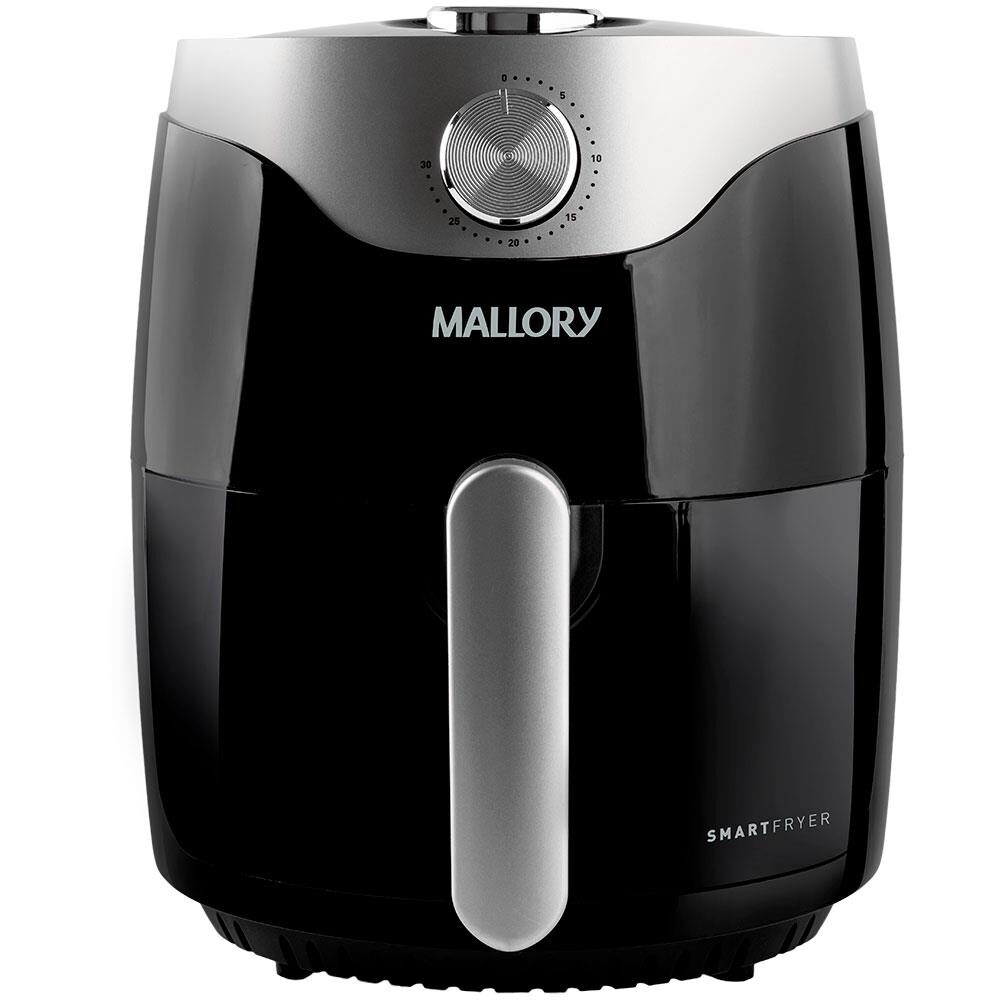 Fritadeira Sem Óleo Air Fryer Mallory Smart Fryer 3L - Preta/Prata