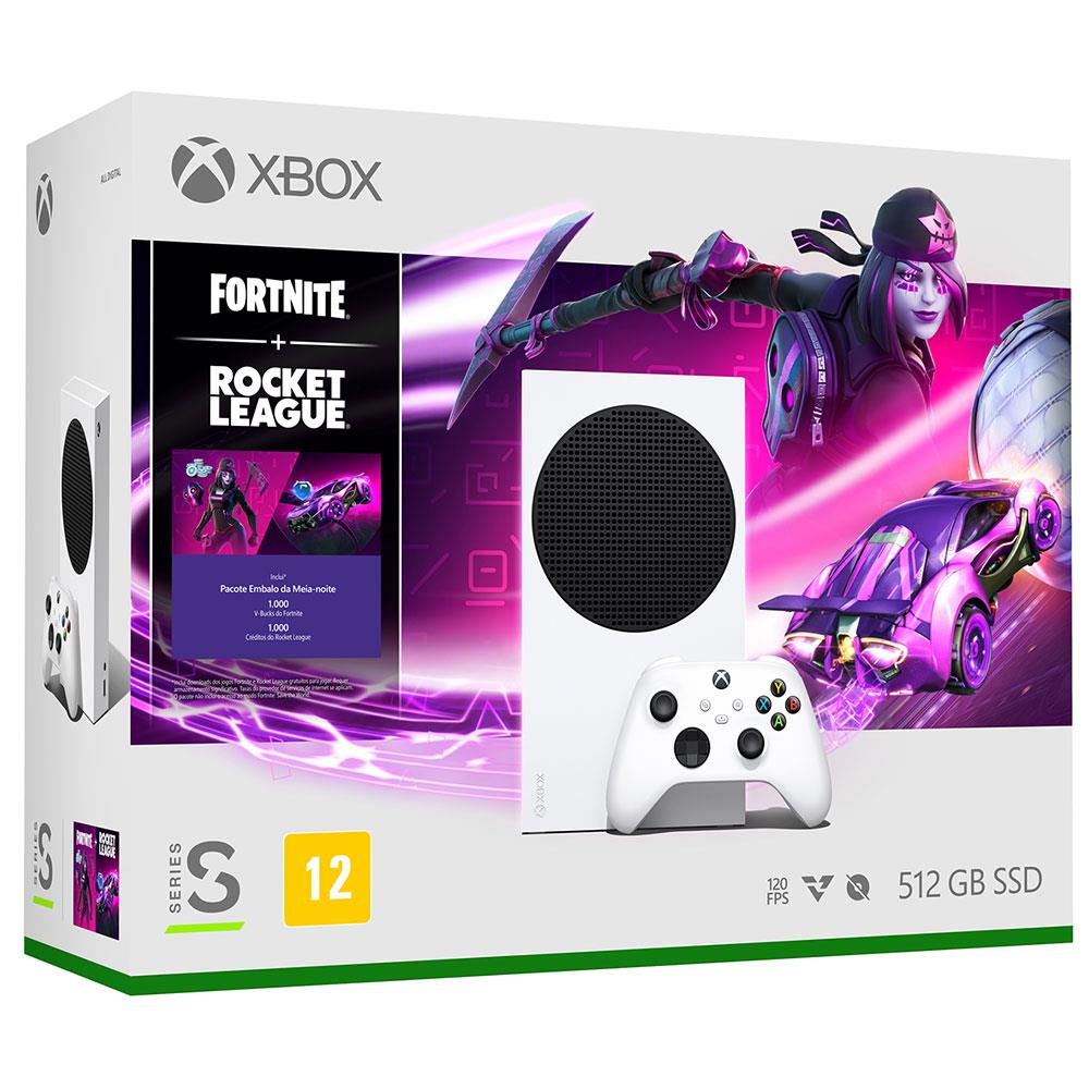 Console Xbox Series S - Pacote Fortnite e Rocket League