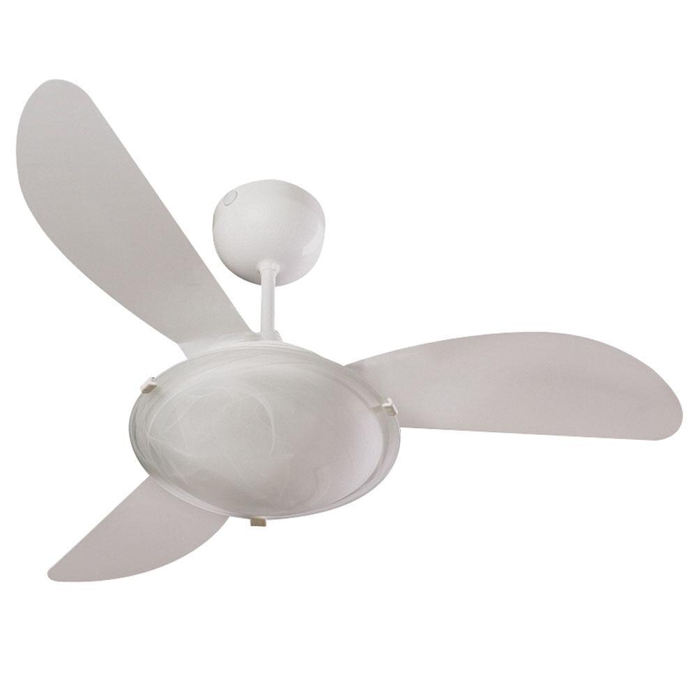 Ventilador de Teto Ventisol Sunny com Lustre, Controle de Velocidade e Reversão de Luz - Branco - 220v