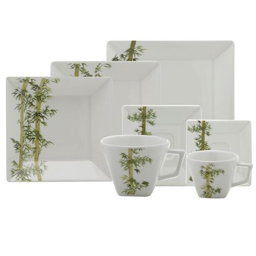 Menor preço em Aparelho de Jantar, Chá e Café Oxford Porcelanas Order Quartier Bamboo GM42-2416 - 42 Peças 