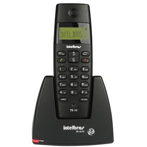 Telefone sem Fio Intelbras com Dect TS 40 ID e Identificador de Chamadas - Preto é boa?