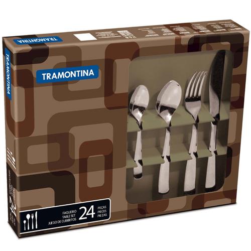 Menor preço em Faqueiro Tramontina Pacific 24 Peças - Inox