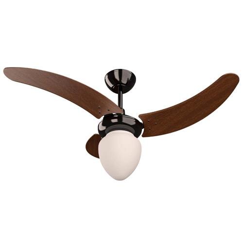 Menor preço em Ventilador de Teto Tron Buzios Max com 3 Velocidades, Lustre e Função Exaustão – Preto