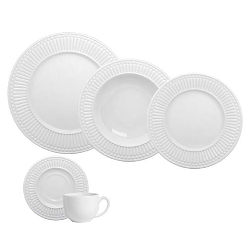 Menor preço em Aparelho de Jantar Porto Brasil Roma Ravenna Branco 61090 - 30 Peças