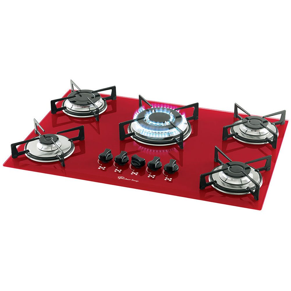 Cooktop a Gás 5 Bocas Fischer 1743 com Tripla Chama e Acendimento Superautomático