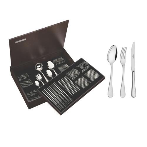 Menor preço em Faqueiro Tramontina Inox Classic com Estojo de Madeira - 101 Peças