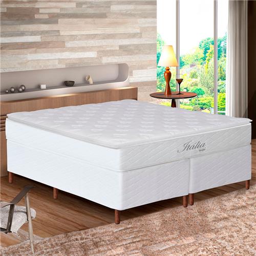 Cama Box Queen Size Umaflex Itália com Pillow Top e Molas Ensacadas 69x158x198 cm – Branco