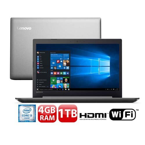 Menor preço em Notebook Lenovo Core i3-6006U 4GB 1TB Tela Full HD 15.6” Windows 10 Ideapad 320