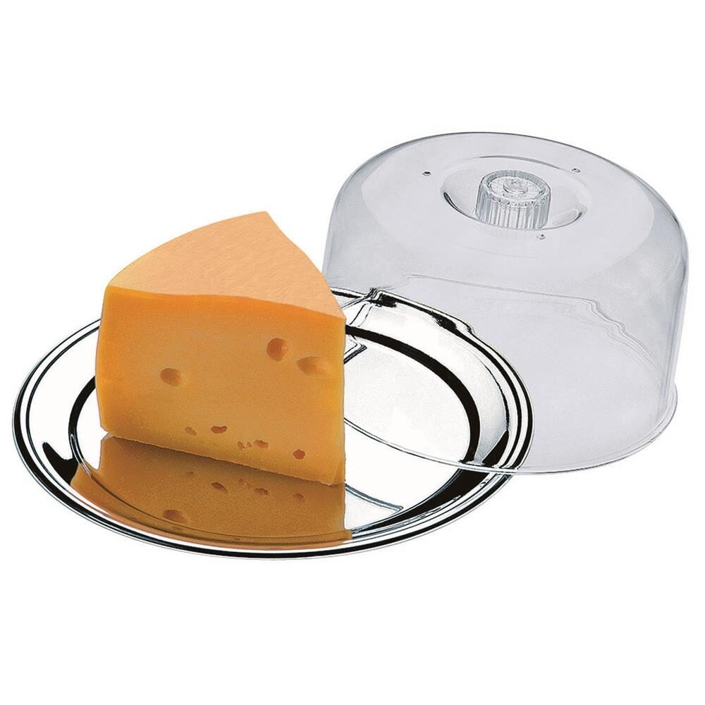 Conjunto Para Queijo Brinox Petúnia em Aço Inox e Acrílico – 2 Peças 