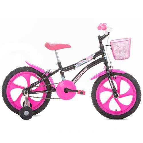 Bicicleta Infantil Aro 16 Houston Tina com Bolsa - Preta é boa?