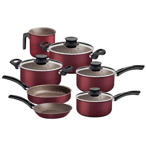 Conjunto de panelas antiaderente starflon plus 5 peças tramontina paris Conjunto De Panelas Starflon Tramontina Com Ofertas Incriveis No Submarino Com