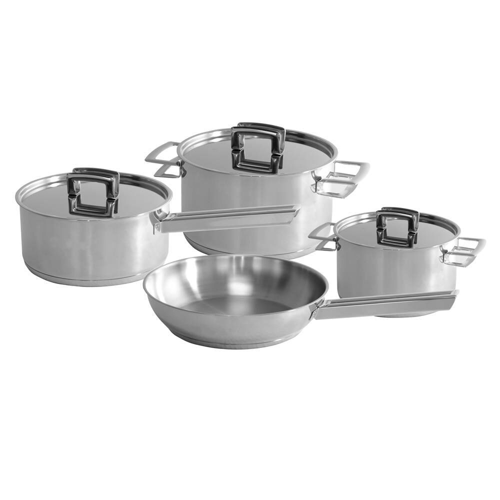 Conjunto de Panelas Tramontina Brava em Aço Inox - 4 Peças