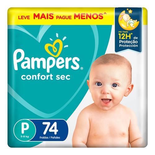 Fraldas Pampers Confort Sec P - 74 Unidades é boa?