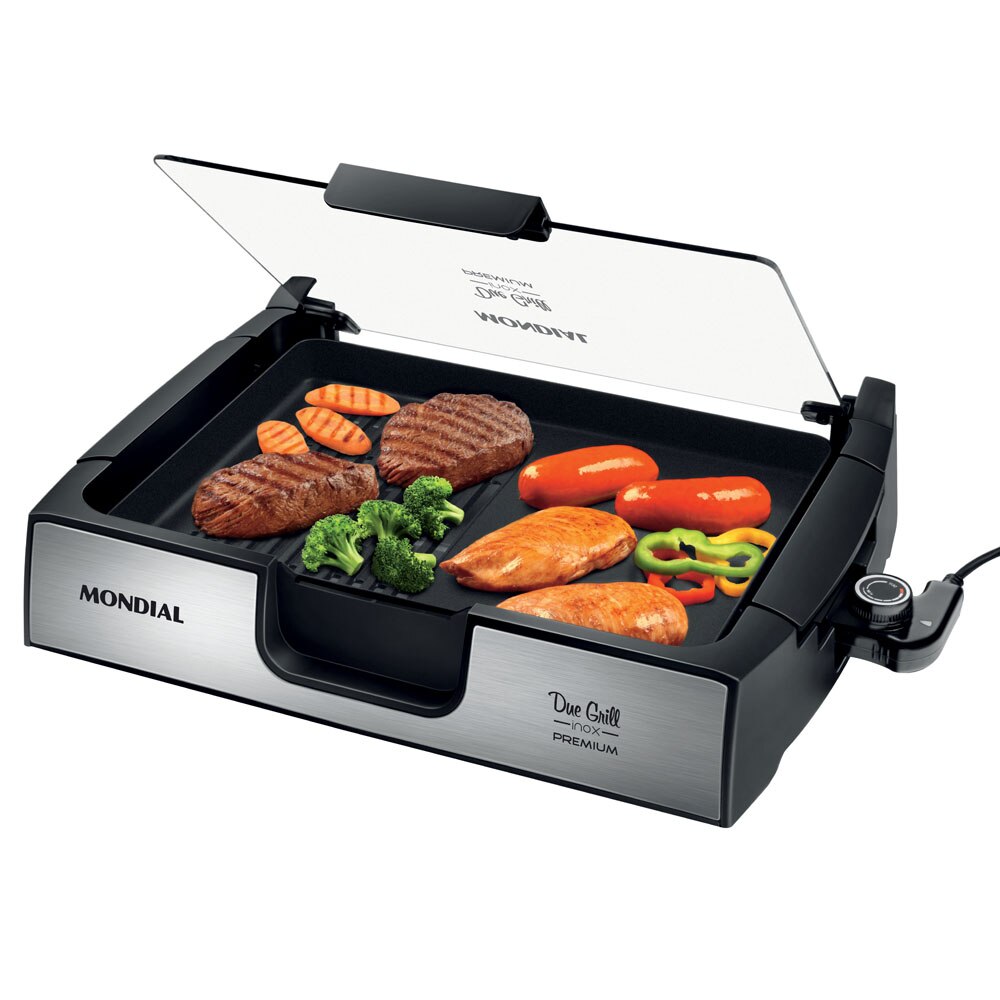 Chapa Mondial Due Grill Premium G-10 - Preta/Inox