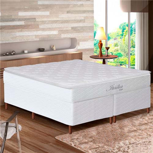 Cama Box King Size + Colchão Itália Umaflex com Molas Ensacadas e