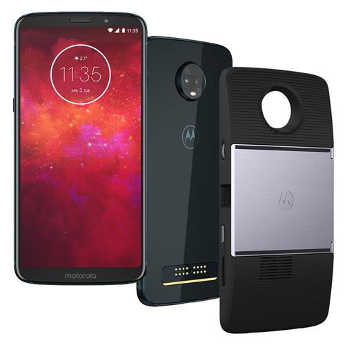 Menor preço em Smartphone Motorola Moto Z3 Play Projetor Índigo 64GB, Tela 6'', Dual Chip, Câmera Traseira Dupla, Android 8.1, Processador Octa-Core e 4GB de RAM