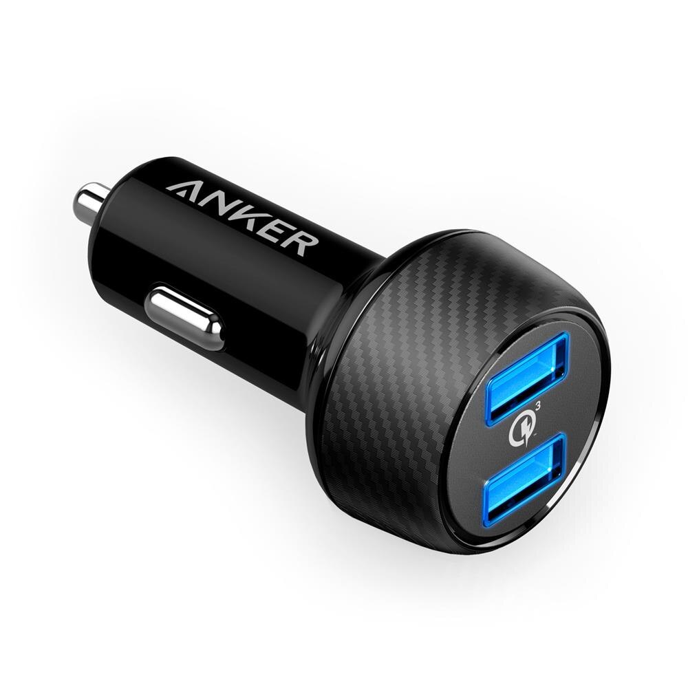 Carregador Veicular Anker PowerDrive com 2 portas USB 3.0 - Preto