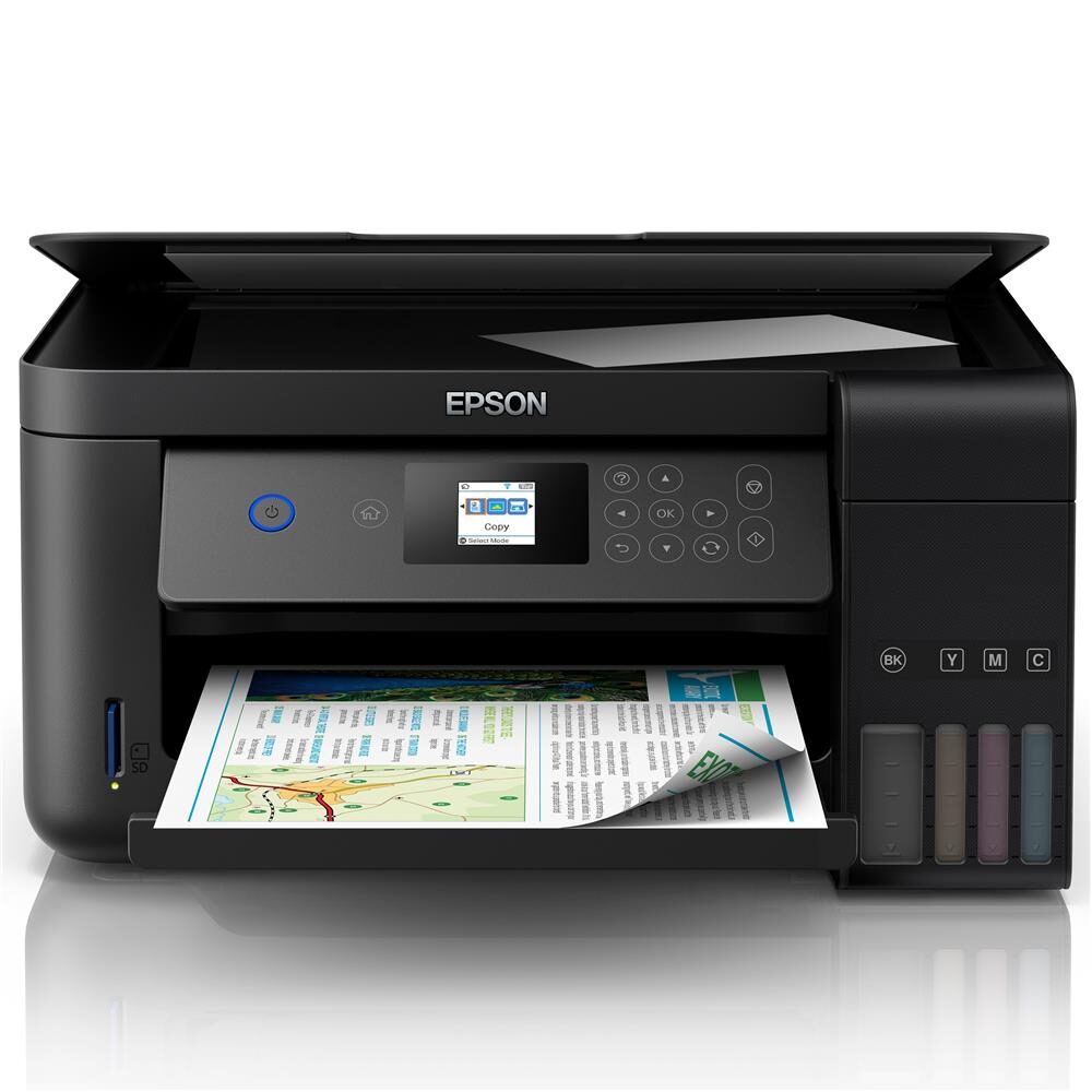 Multifuncional Tanque de Tinta Epson EcoTank L4160 Wireless - Impressora, Copiadora, Scanner
