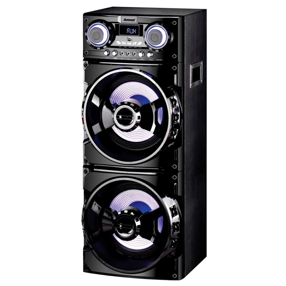 Caixa de Som Amplificada Amvox ACA 1001 Bluetooth USB Rádio FM e 1000W RMS