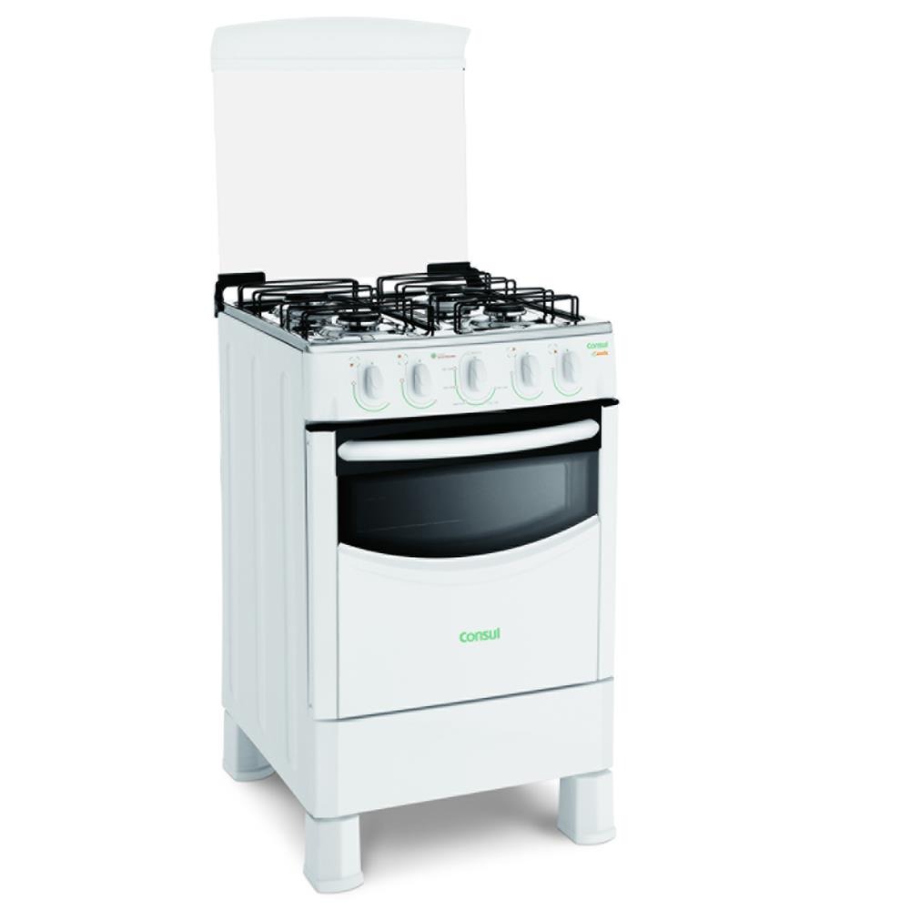 Fogão Consul CF150 4 Bocas Canela Branco Piso 4 Bocas no