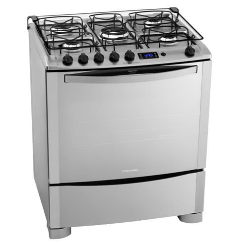 Imagem do Fogão Electrolux 5 Bocas Celebrate Digital 76SRX com Timer - Inox Fogão Electrolux 5 Bocas Celebrate Digital 76SRX com Timer - Inox