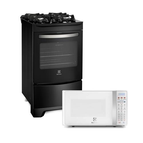 Kit Fogão Electrolux 4 Bocas 52LPV com Mesa de Vidro Preto Bivolt + Forno de Micro-ondas Electrolux MTO30 20L Branco FG-4B-PISO-ELX-52LPV-BIV-MIC-20L-ELX-MTO30-220V-BC é boa?
