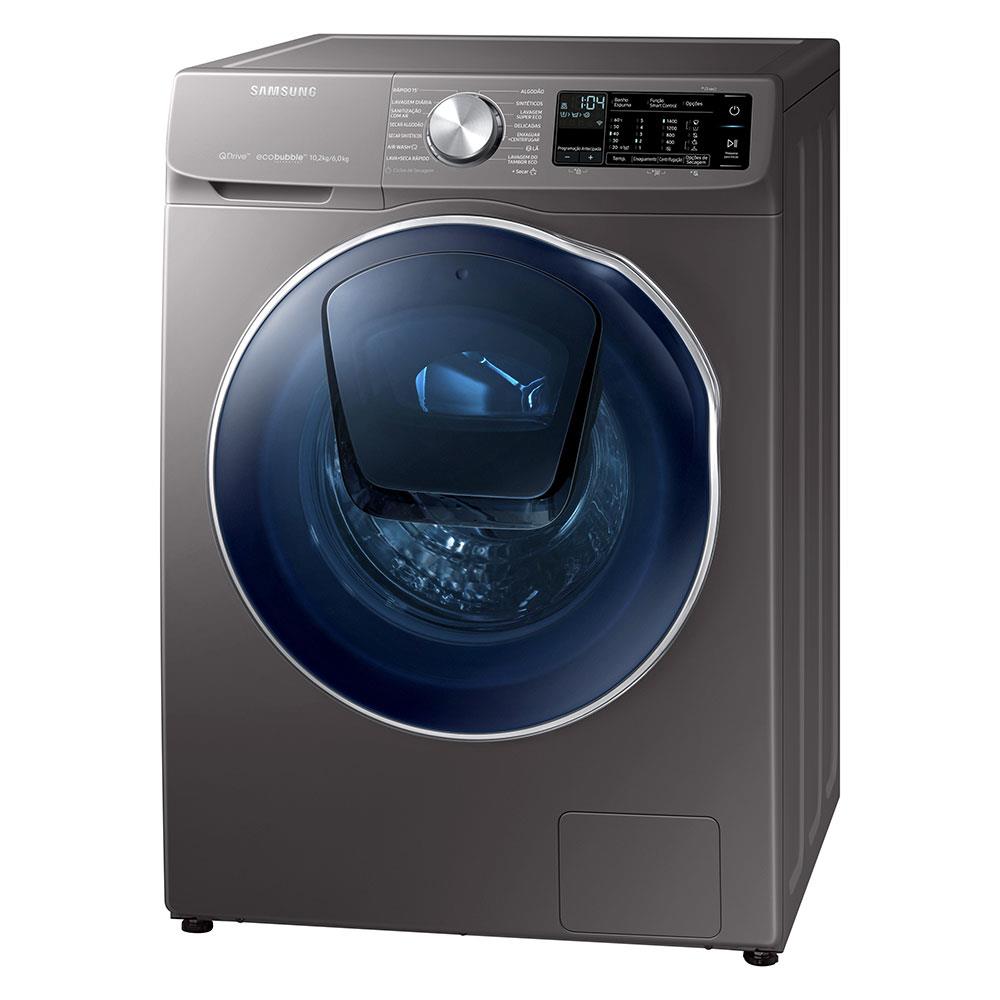 Lava e Seca Samsung QDrive WD10N64FOOX com Conectividade IOT Inox – 10,2Kg