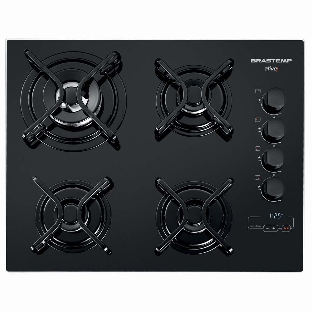Cooktop Brastemp BDT62AE Touch Timer 4 Bocas 4 Bocas no