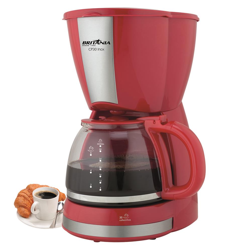 Cafeteira El Trica Brit Nia Cp30 Inox At 30 Caf S Vermelha Cafeteira El Trica Brit Nia Cp30 Inox At 30 Caf S Vermelha