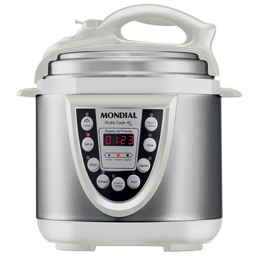 Panela de Pressão Elétrica Mondial Pratic Cook 4 Litros PE 29 - Branca Menor preço em Panela de Pressão Elétrica Mondial Pratic Cook 4 Litros PE 29 - Branca