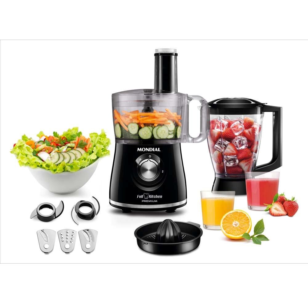 Multiprocessador Mondial Full Kitchen Premium 3 Em 1 Processador Multiprocessador Mondial Full Kitchen Premium 3 Em 1 Processador