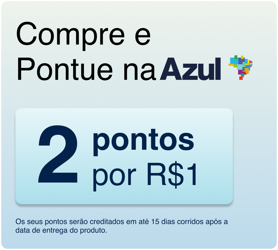 Acumule 2 pontos a cada real gasto!