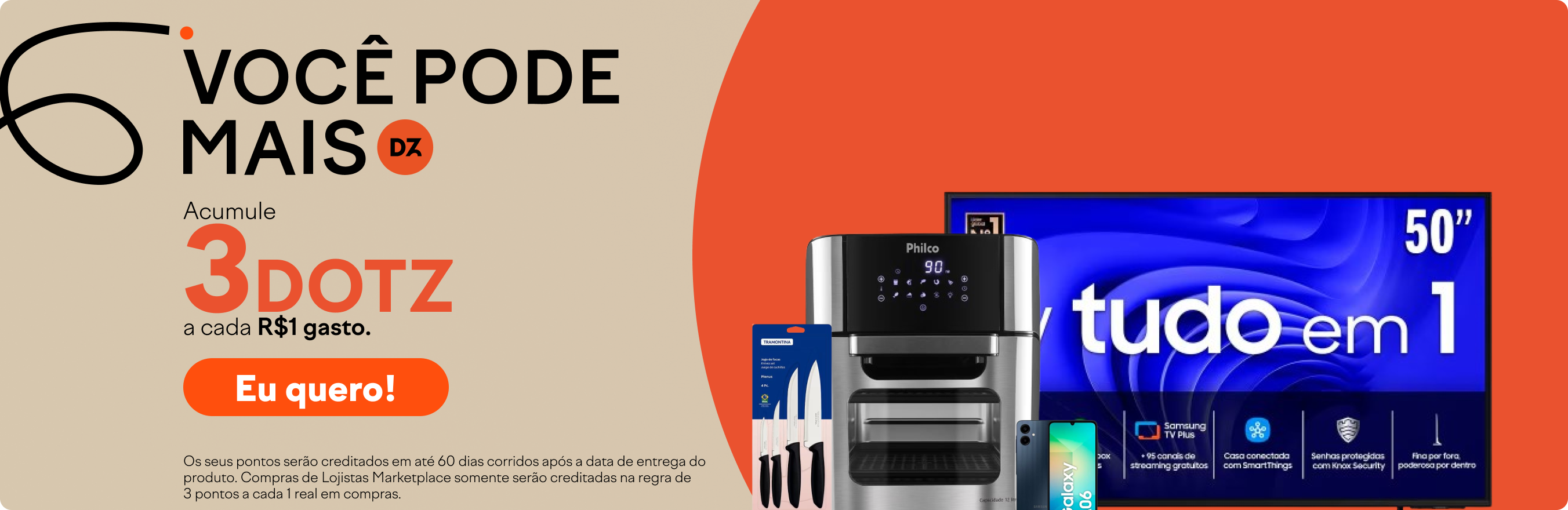 Acumule 3 dotz a cada real gasto! Confira o Regulamento