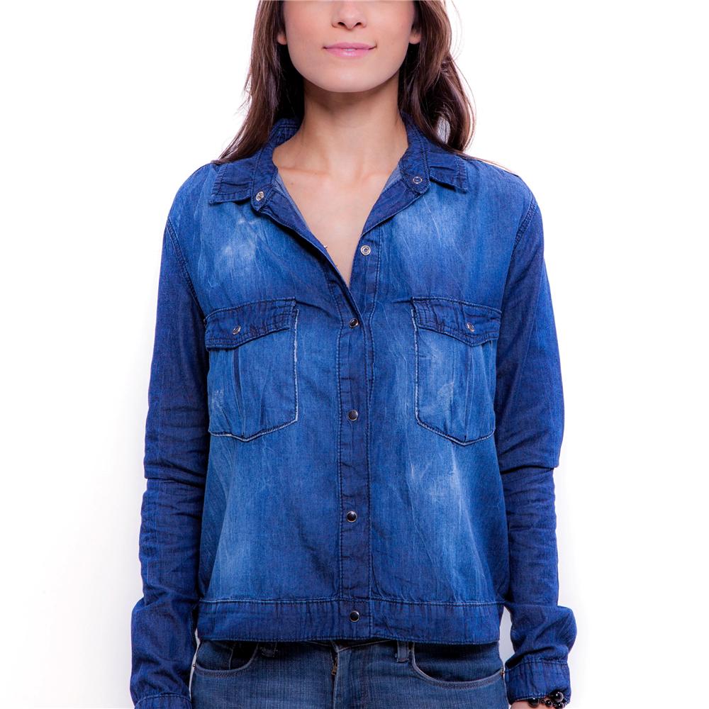 camisa jeans calvin klein feminina
