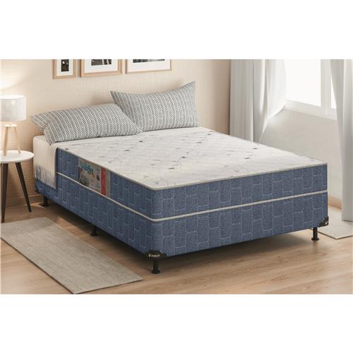 Cama Box Conjugado Casal Umaflex Native com Espuma D28 51x138x188 cm – Azul / Branco é boa?