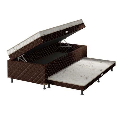 Cama Box Conjugada Solteiro Lightspuma Carol Espuma D28 com Cama Auxiliar 61x88x188 cm