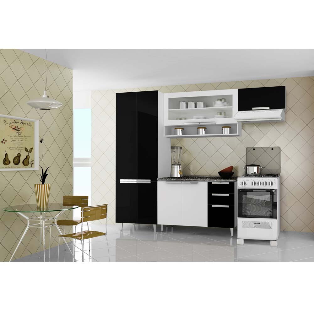 Cozinha Compacta Itatiaia Suprema 4 Pe As Branco Preto Cozinha Cozinha Compacta Itatiaia Suprema 4 Pe As Branco Preto Cozinha