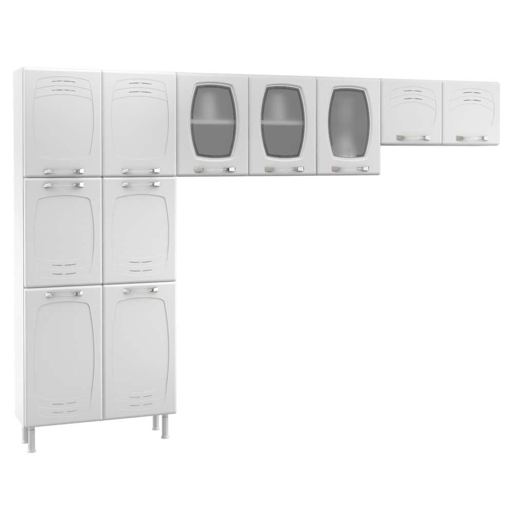 Cozinha Compacta Telasul Diamante 3 Pe As Com 3 Portas De Vidro Cozinha Compacta Telasul Diamante 3 Pe As Com 3 Portas De Vidro