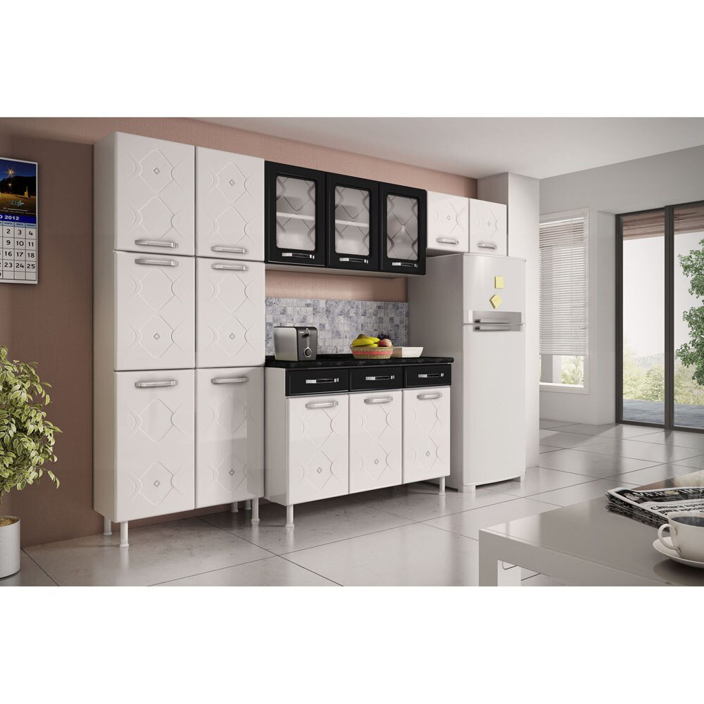 Cozinha Compacta Telasul Mirage Com 14 Portas E 3 Gavetas Cozinha Cozinha Compacta Telasul Mirage Com 14 Portas E 3 Gavetas Cozinha