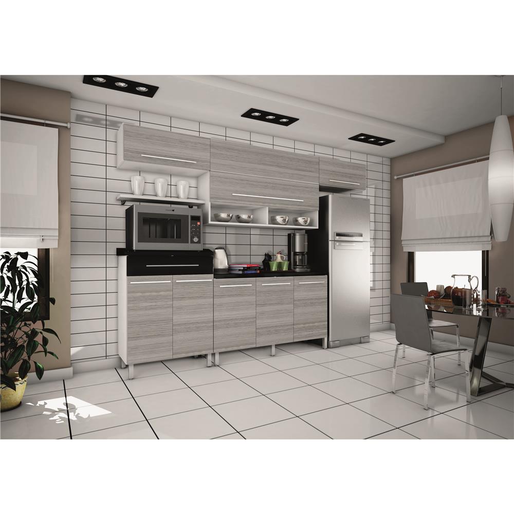 Cozinha Bartira Glamour Com 8 Portas E 1 Gaveta Cozinha Compacta Cozinha Bartira Glamour Com 8 Portas E 1 Gaveta Cozinha Compacta